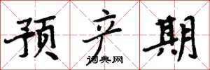 周炳元预产期楷书怎么写