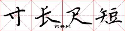 周炳元寸长尺短楷书怎么写