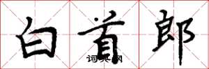 周炳元白首郎楷书怎么写