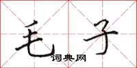 田英章毛子楷书怎么写