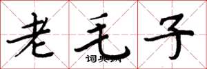 周炳元老毛子楷书怎么写
