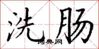 丁谦洗肠楷书怎么写