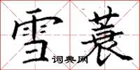 丁谦雪蓑楷书怎么写