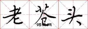 周炳元老苍头楷书怎么写