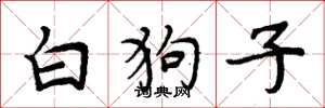 周炳元白狗子楷书怎么写