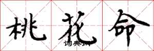 周炳元桃花命楷书怎么写