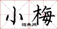 何伯昌小梅楷书怎么写