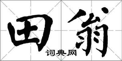 翁闿运田翁楷书怎么写