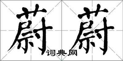 翁闿运蔚蔚楷书怎么写