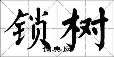 翁闿运锁树楷书怎么写