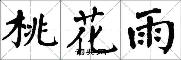 翁闿运桃花雨楷书怎么写