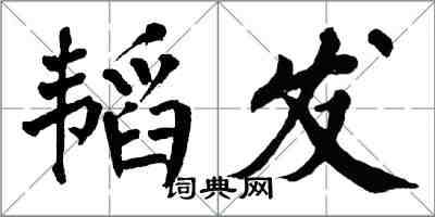 翁闿运韬发楷书怎么写