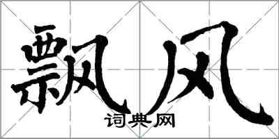 翁闿运飘风楷书怎么写