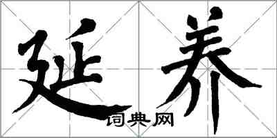 翁闿运延养楷书怎么写