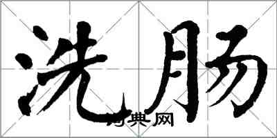 翁闿运洗肠楷书怎么写