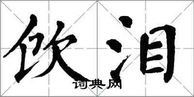 翁闿运饮泪楷书怎么写