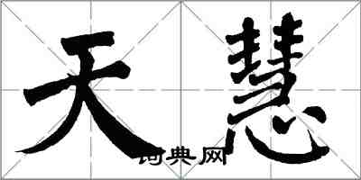 翁闿运天慧楷书怎么写