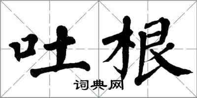 翁闿运吐根楷书怎么写