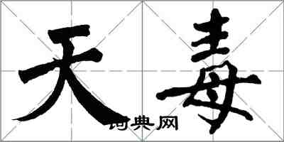 翁闿运天毒楷书怎么写
