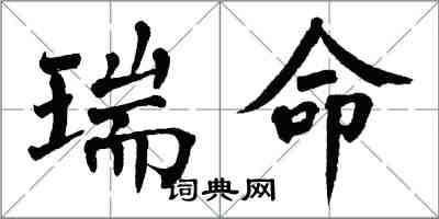 翁闿运瑞命楷书怎么写