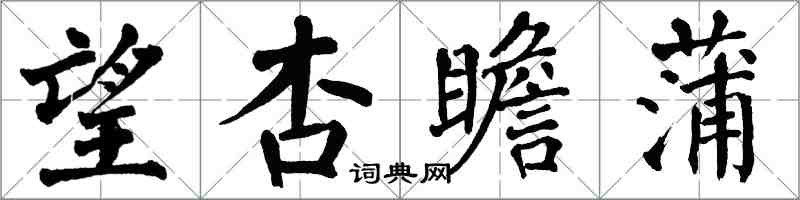 翁闿运望杏瞻蒲楷书怎么写