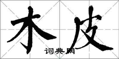 翁闿运木皮楷书怎么写