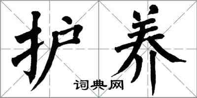 翁闿运护养楷书怎么写