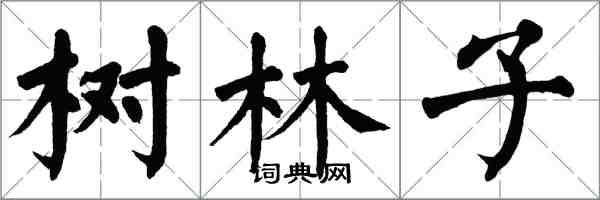 翁闿运树林子楷书怎么写