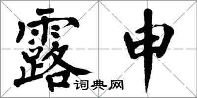 翁闿运露申楷书怎么写