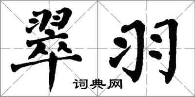 翁闿运翠羽楷书怎么写