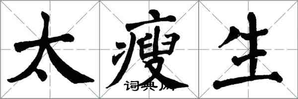 翁闿运太瘦生楷书怎么写