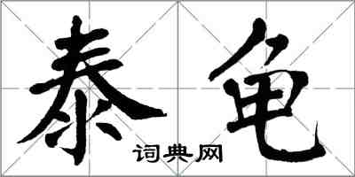 翁闿运泰龟楷书怎么写