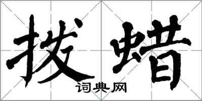 翁闿运拨蜡楷书怎么写