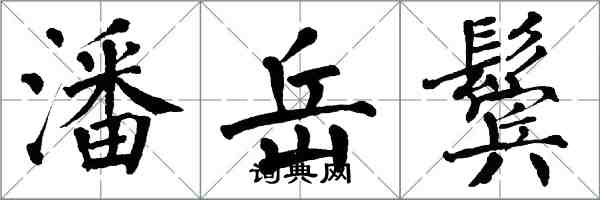 翁闿运潘岳鬓楷书怎么写