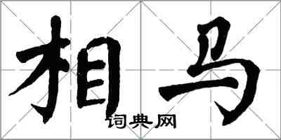 翁闿运相马楷书怎么写