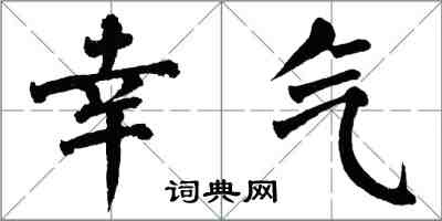 翁闿运幸气楷书怎么写