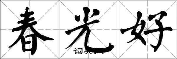 翁闿运春光好楷书怎么写