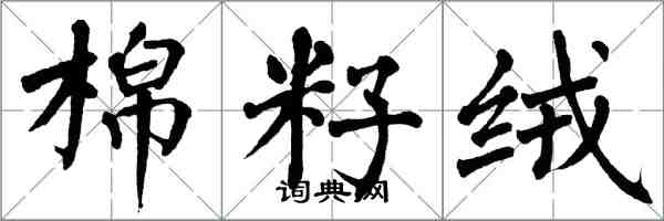 翁闿运棉籽绒楷书怎么写