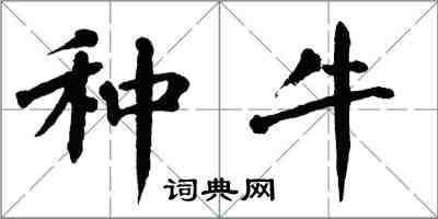 翁闿运种牛楷书怎么写