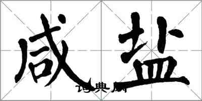 翁闿运咸盐楷书怎么写