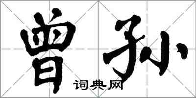 翁闿运曾孙楷书怎么写