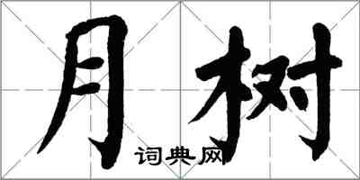 翁闿运月树楷书怎么写