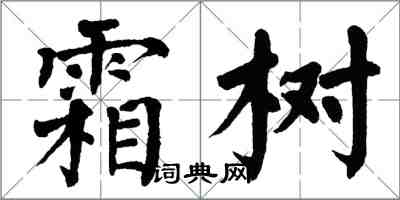 翁闿运霜树楷书怎么写