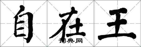 翁闿运自在王楷书怎么写