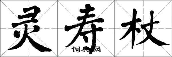 翁闿运灵寿杖楷书怎么写