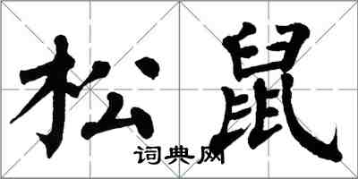 翁闿运松鼠楷书怎么写