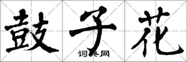 翁闿运鼓子花楷书怎么写