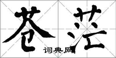 翁闿运苍茫楷书怎么写