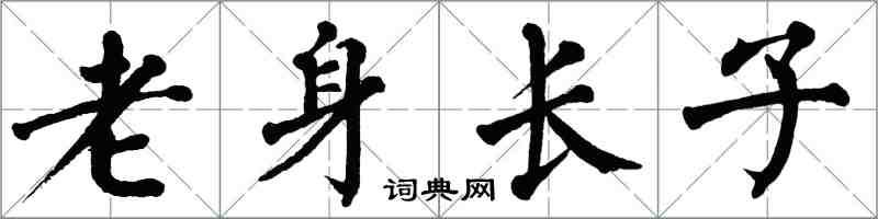 翁闿运老身长子楷书怎么写