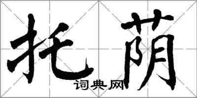 翁闿运托荫楷书怎么写